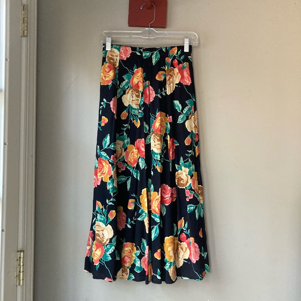 FINAL PRICE Vintage Carole Little Petites Black Floral Matching Set S - Picture 5 of 7
